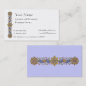 アンティーク縁どフローラ名刺テンプレート 名刺 (正面/裏面)