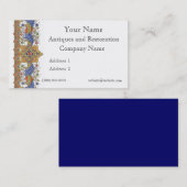 アンティーク縁どフローラ名刺テンプレート 名刺 (正面/裏面)