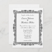 アンティーク縁取り付ウェディング招待状 招待状 (正面/裏面)