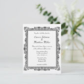 アンティーク縁取り付ウェディング招待状 招待状 (スタンド正面)