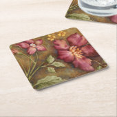 アンティーク美しい2 スクエアペーパーコースター (アングル)