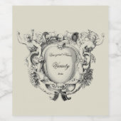 アンティーク翼姿カルトゥーシュラベルテンプレート ワインラベル (シングルラベル)