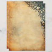 アンティーク老化ヴィンテージ紙 (正面/裏面)