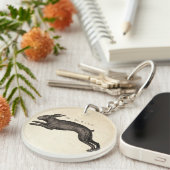 アンティーク自然史アートザヘア キーホルダー (正面右)