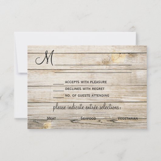 アンティーク自転車の結婚式出欠確認カード 出欠カード (裏面)