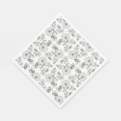 アンティーク自転車アートカスタム背景色 スタンダードランチョンナプキン (角)