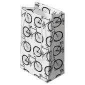 アンティーク自転車バイクアートカスタム背景色 スモールペーパーバッグ (裏面アングル)