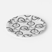 アンティーク自転車バイクアートカスタム背景色 ペーパープレート (アングル)