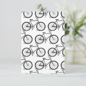 アンティーク自転車ヴィンテージバイクアートカスタムBGカラー サンキューカード (スタンド正面)