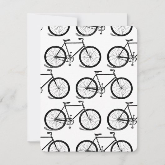 アンティーク自転車ヴィンテージバイクアートカスタムBGカラー 招待状 (正面)