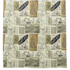 アンティーク自転車及びサイクリスト広告館 シャワーカーテン