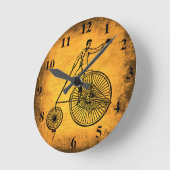 アンティーク自転車及び自転車用壁時計 ラウンド壁時計 (傾斜)