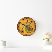 アンティーク自転車及び自転車用壁時計 ラウンド壁時計 (ホーム)