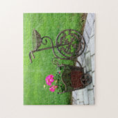 アンティーク自転車用フラワーコンテナオルトン効果 ジグソーパズル (縦)