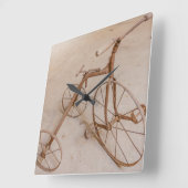 アンティーク自転車 1928年 四角い壁掛け時計 スクエア壁時計 (傾斜)