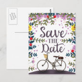 アンティーク自転車 Save The Date ポストカード (正面/裏面)