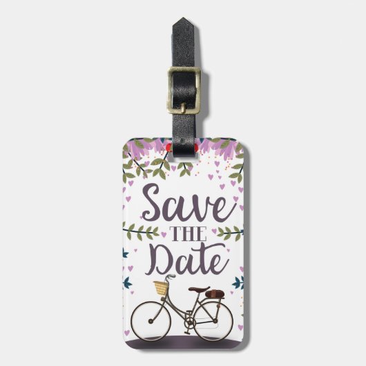 アンティーク自転車 Save The Date ラゲッジタグ (正面縦)