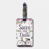 アンティーク自転車 Save The Date ラゲッジタグ (裏面縦)