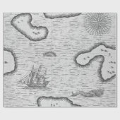 アンティーク航海の地図 ラッピングペーパー (フラット)