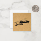 アンティーク航空ヴィンテージ飛行機航空術 ノートカード (正面/裏面インサイチュ)