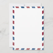 アンティーク航空便の小包クロアチア結婚へ 招待状 (裏面)