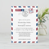 アンティーク航空便結婚式招待状 招待状 (スタンド正面)