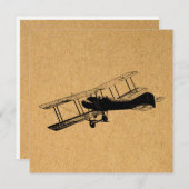アンティーク航空機ヴィンテージ飛行機航空術 シーズンカード (正面/裏面)