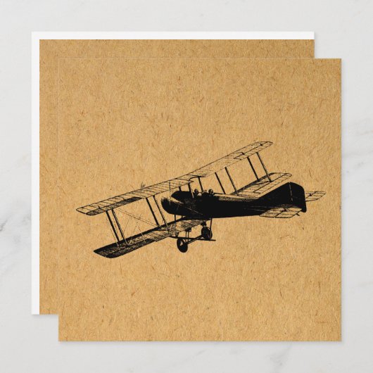 アンティーク航空機ヴィンテージ飛行機航空術 シーズンカード (正面/裏面)