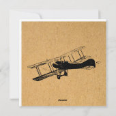 アンティーク航空機ヴィンテージ飛行機航空術 シーズンカード (裏面)