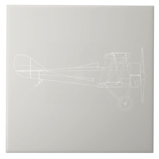 アンティーク航空機図航空アートカスタム色 タイル (正面)