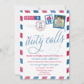 アンティーク航空郵便 軍事移動のお知らせ 招待状 (正面)