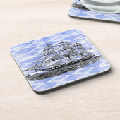 アンティーク船オンブルー コースター (左側)