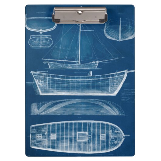 アンティーク船舶ブループリントII クリップボード (正面)