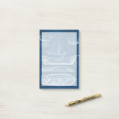 アンティーク船舶ブループリントII ポストイット (デスク上)