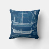 アンティーク船舶設計図I クッション (裏面)