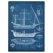 アンティーク船舶設計図I クリップボード (裏面)