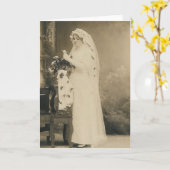 アンティーク花嫁の挨拶状 カード (黄色い花)