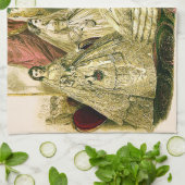 アンティーク花嫁ヴィンテージウェディング キッチンタオル (折り畳み)