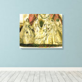 アンティーク花嫁ヴィンテージウェディング キャンバスプリント (インサイチュ (ウッドフロア))