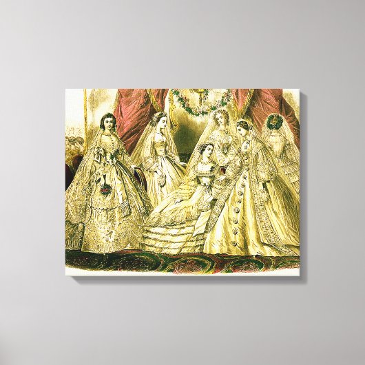 アンティーク花嫁ヴィンテージウェディング キャンバスプリント (正面)