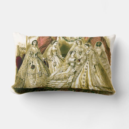 アンティーク花嫁ヴィンテージウェディング ランバークッション (正面)