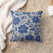 アンティーク花柄 クッション (ブランケット)
