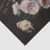 アンティーク花模様とスクリプト 薄葉紙 (詳細)