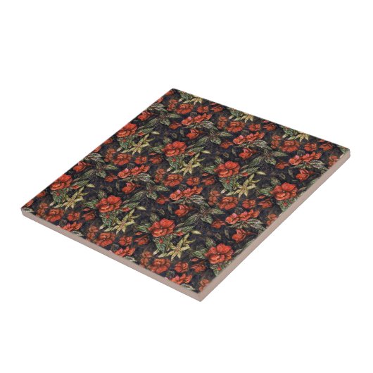 アンティーク花模様 タイル (側面)