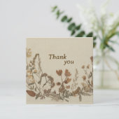 アンティーク花襟 サンキューカード (スタンド正面)