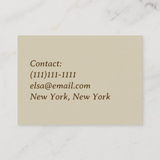 アンティーク花襟 名刺 (裏面)