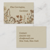 アンティーク花襟 名刺 (正面/裏面)