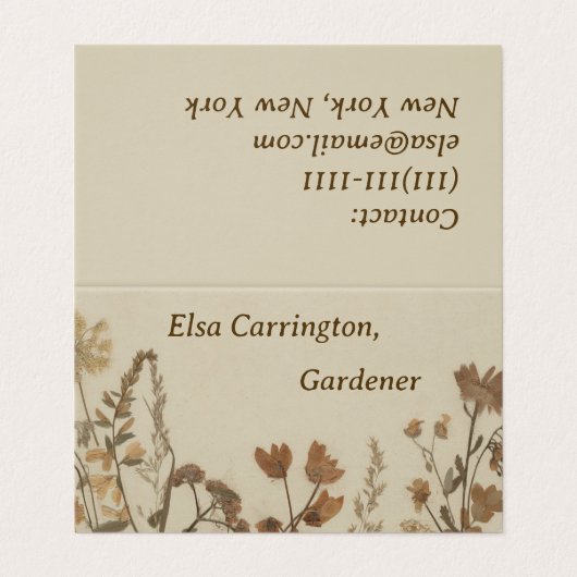 アンティーク花襟 名刺 (外部フラット)