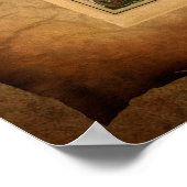 アンティーク芸術的旧世界地図ポスター ポスター (角)