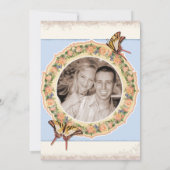 アンティーク英語バラフローラ結婚スワール 招待状 (裏面)